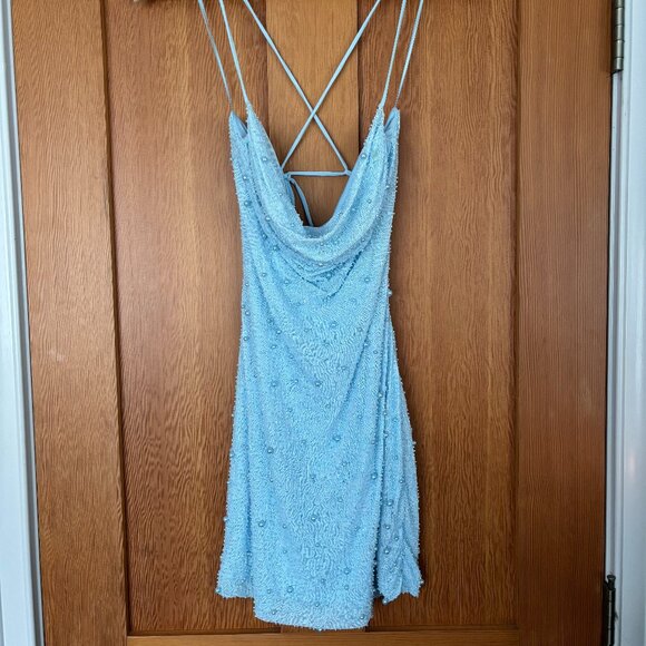 Beaded Body-Con Mini Dress - Picture 1 of 3